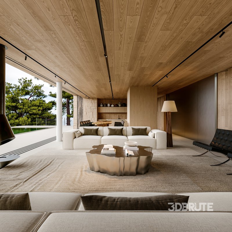 Living Room Dining Room Pool Image 5