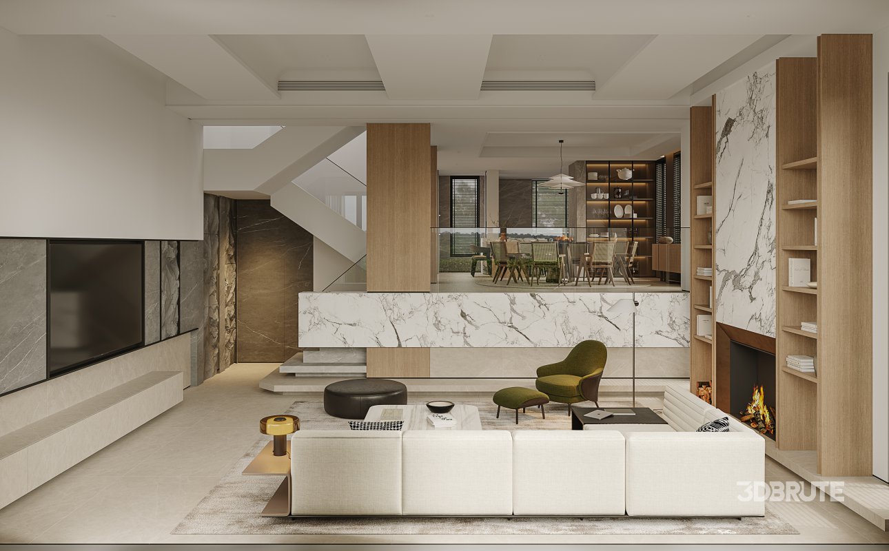 Living Room Dining Room Kitchen Image 5