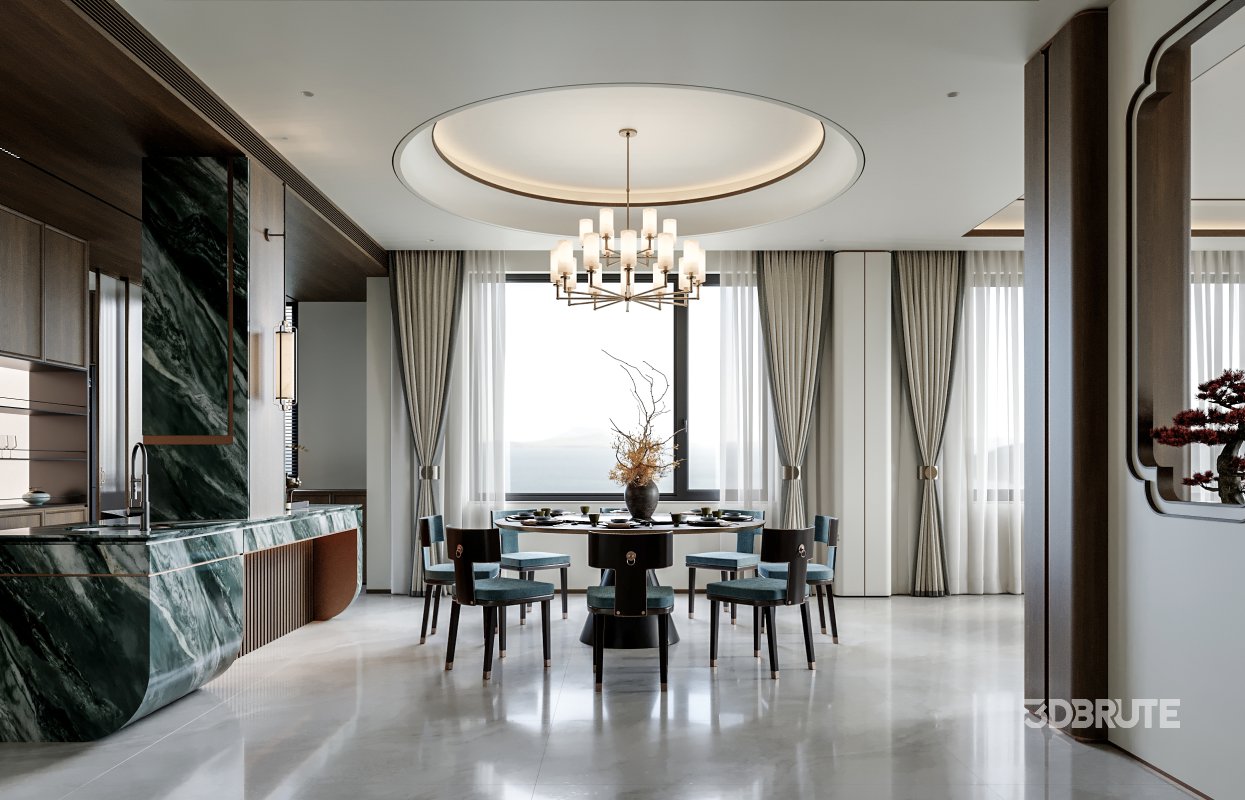 Chinese Living Room Dining Room Image 2