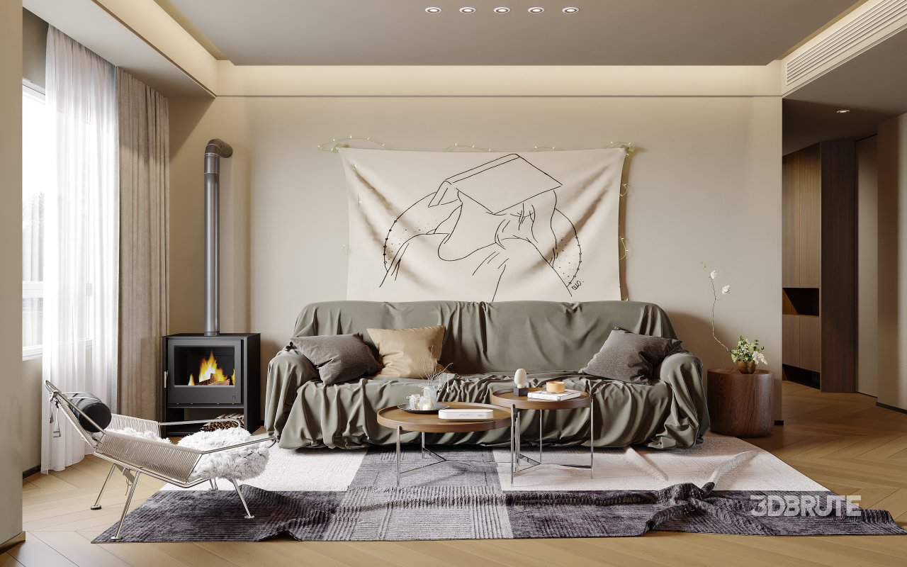 Living Room Dining Room Kitchen Image 6