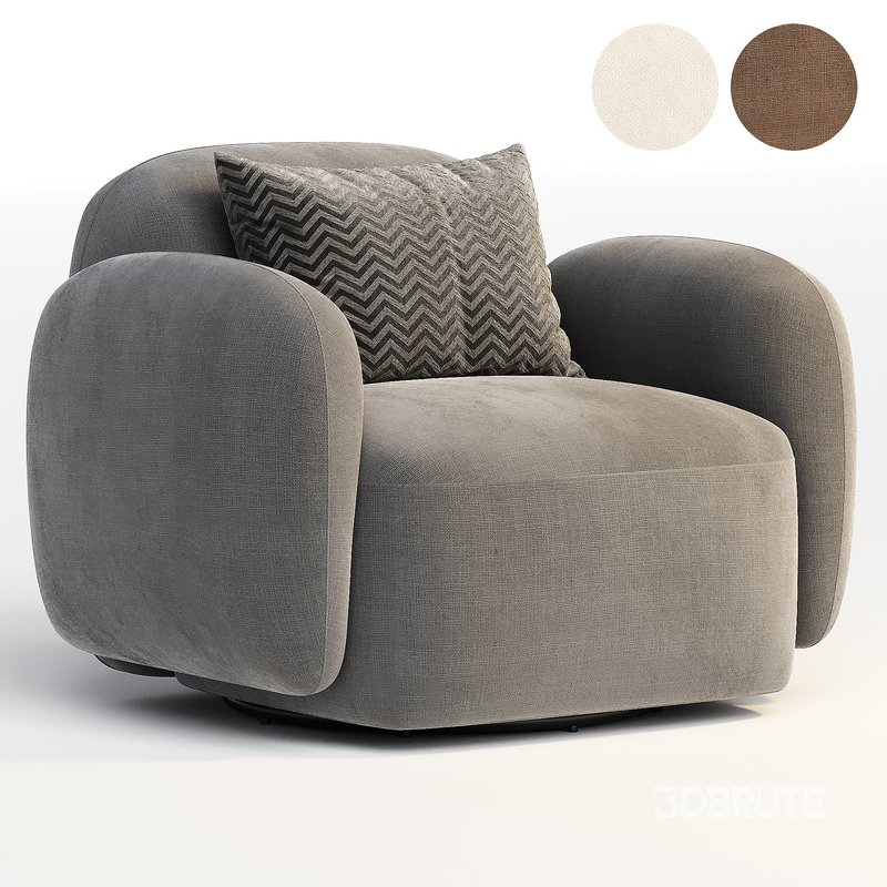 Giddings Swivel Chair, Knoll Camel Image 1