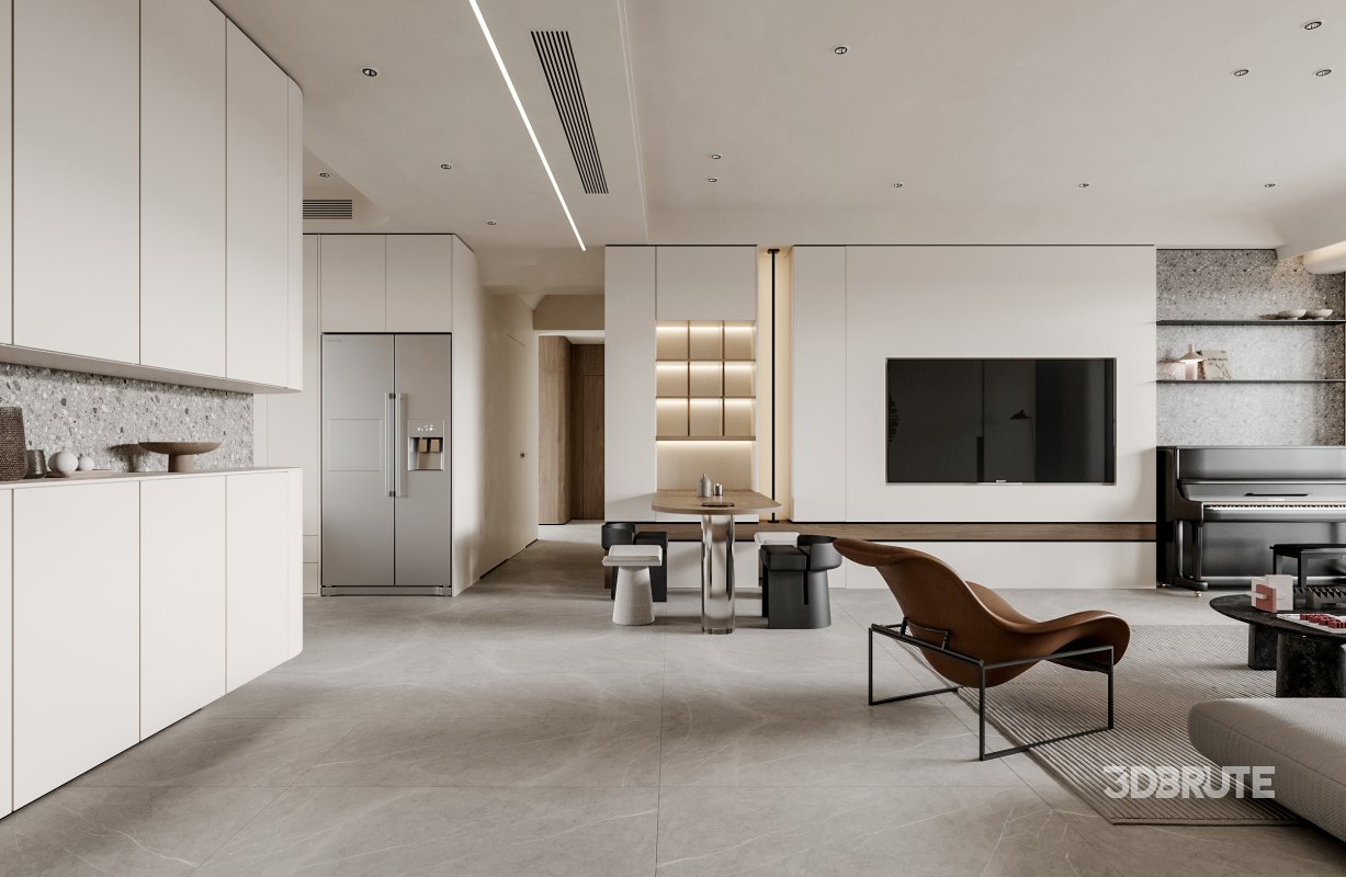 Living Room Dining Room Kitchen Image 4