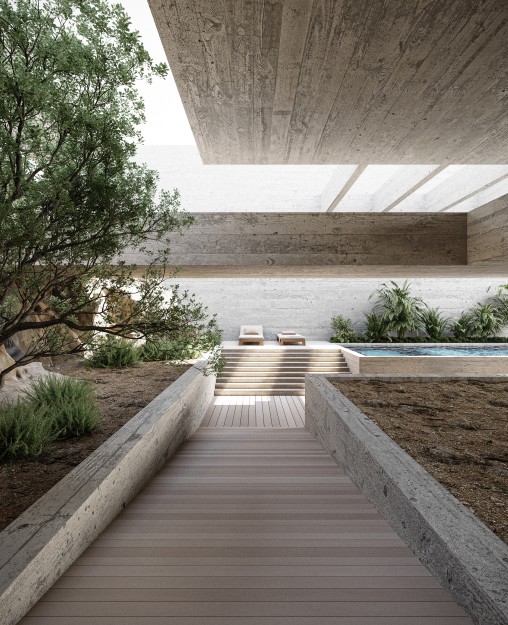 courtyard garden Swimming pool