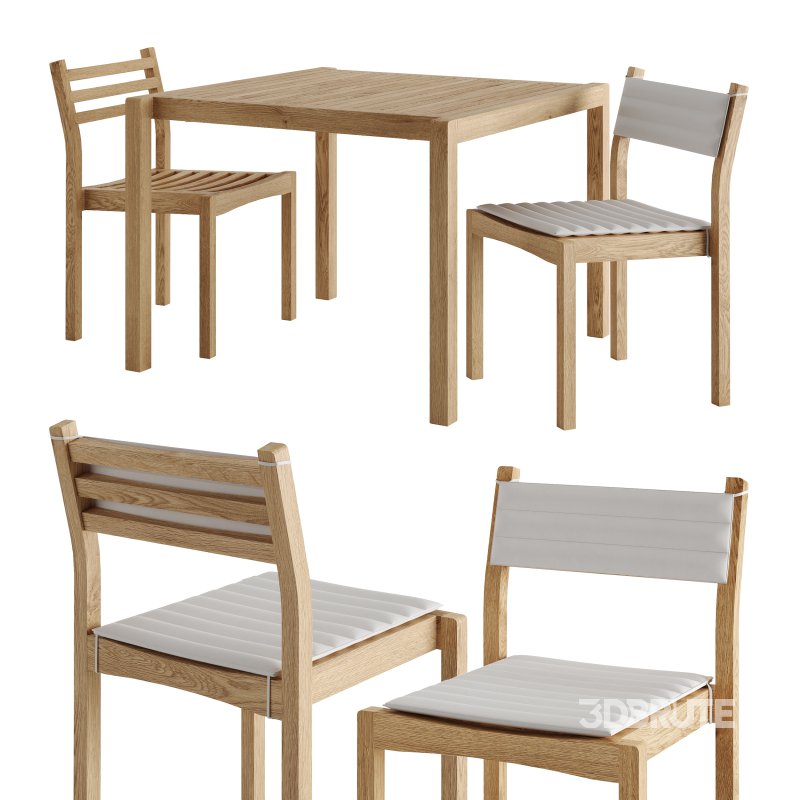 AH902 and AH501 Outdoor Dining Set by Carl Hansen Image 2