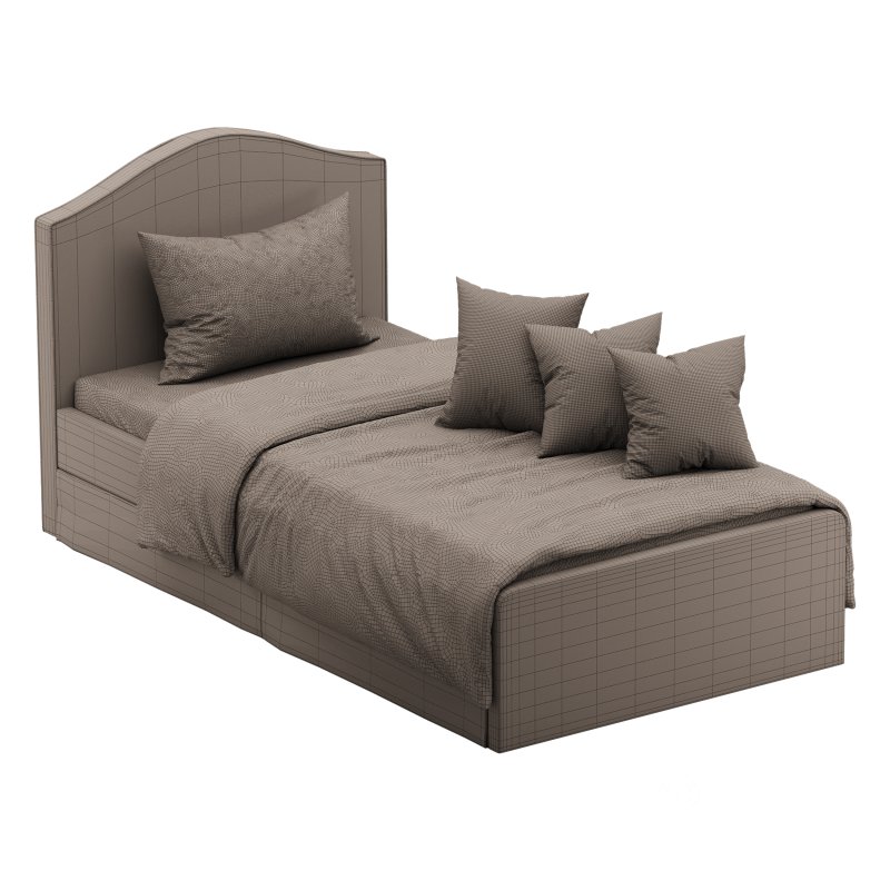 Upholstered bed frame Kilanda light beige Luroy Standard Single Image 14