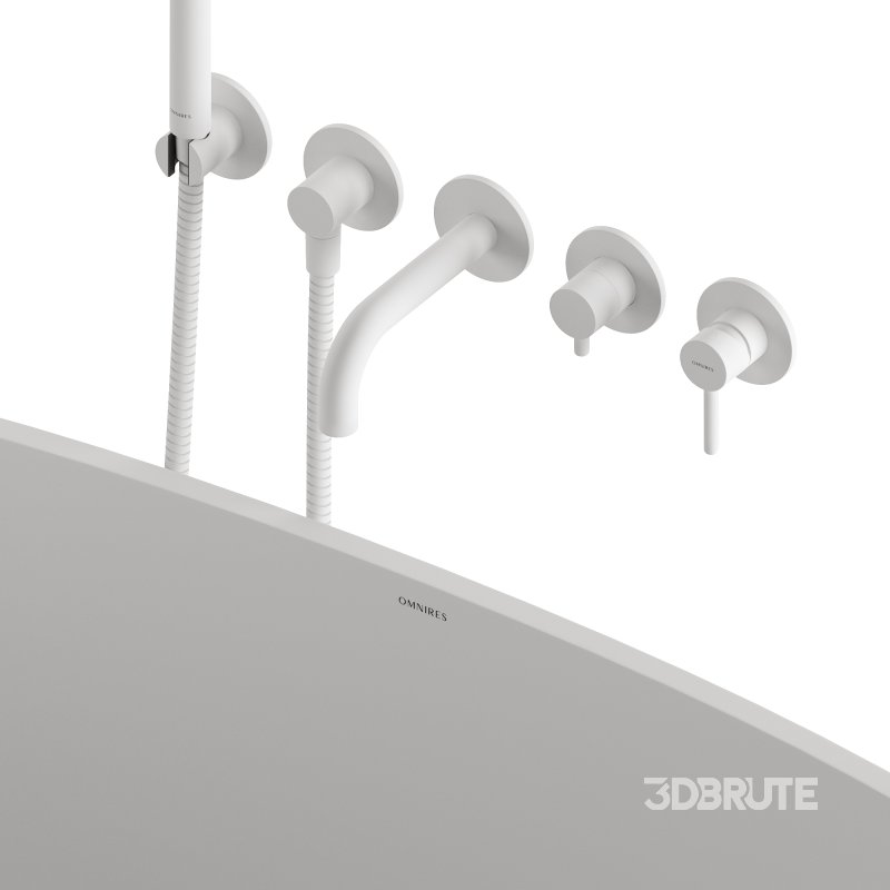 Y 5-Hole Bath Mixer and Shell Wanna by OMNIRES Image 5