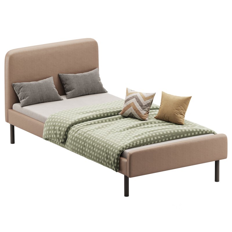 Upholstered bed frame Vissle dark grey Standard Single Image 2