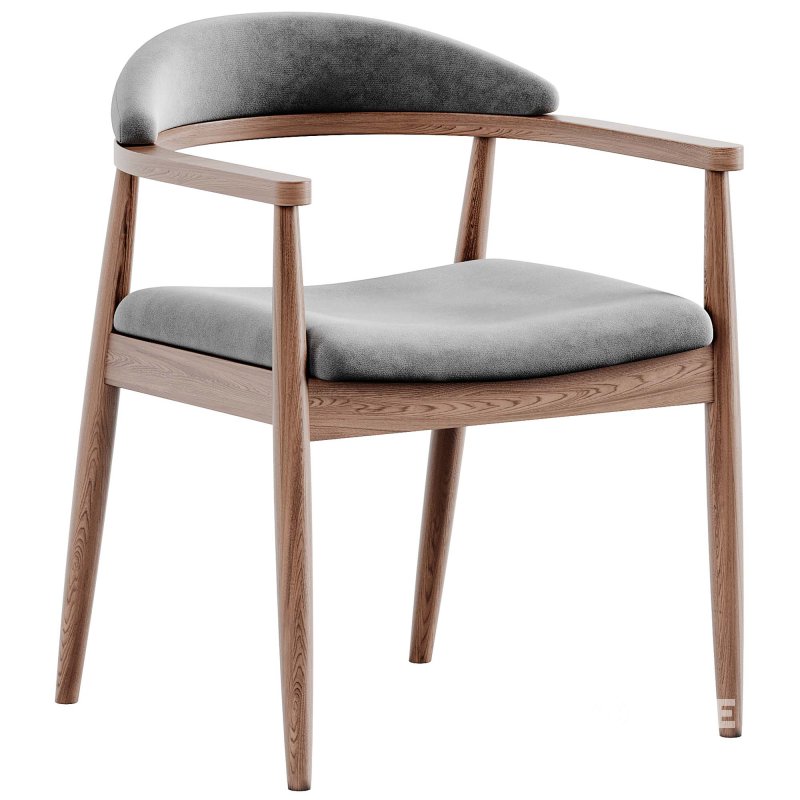 Modrest Cohen Walnut Dining Chair Image 5