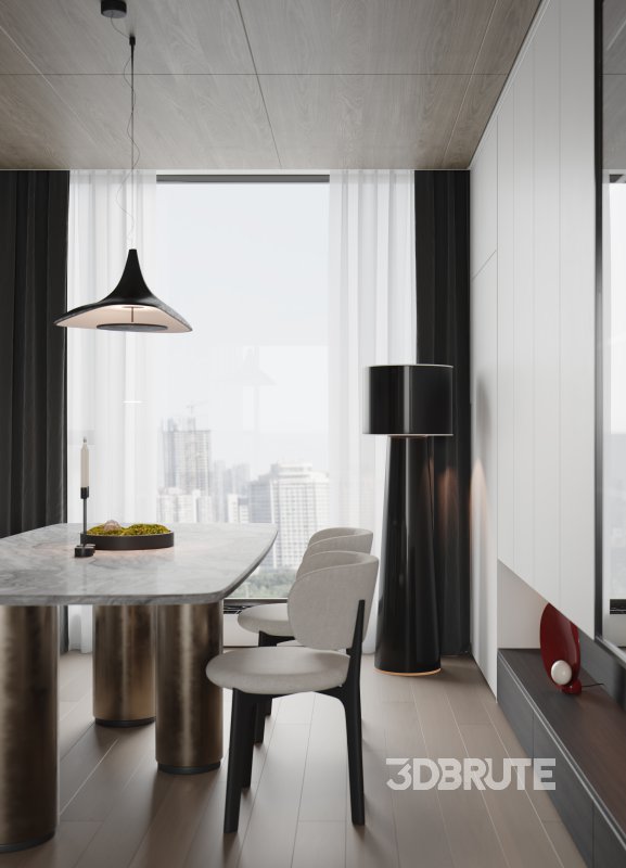 Living Room Dining Room Kitchen Image 13