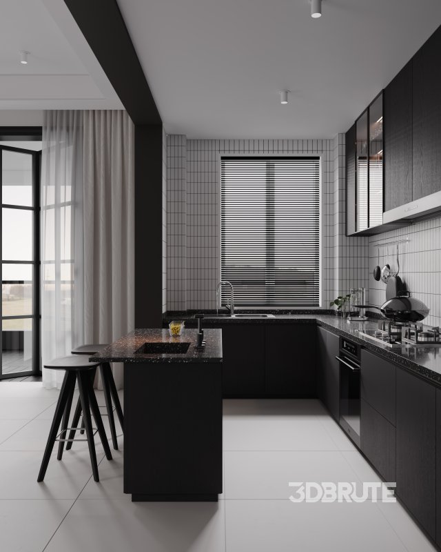 Living Room Dining Room Kitchen Image 3