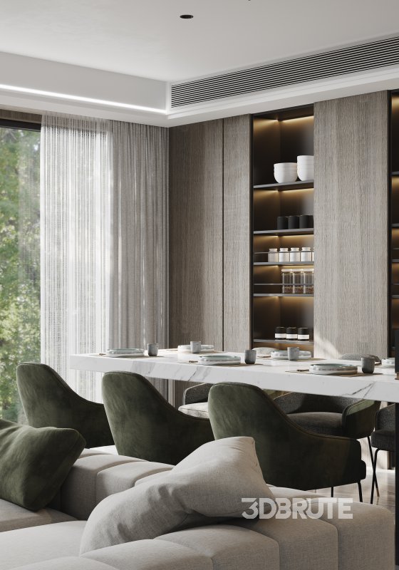 Living Room Dining Room Kitchen Image 5