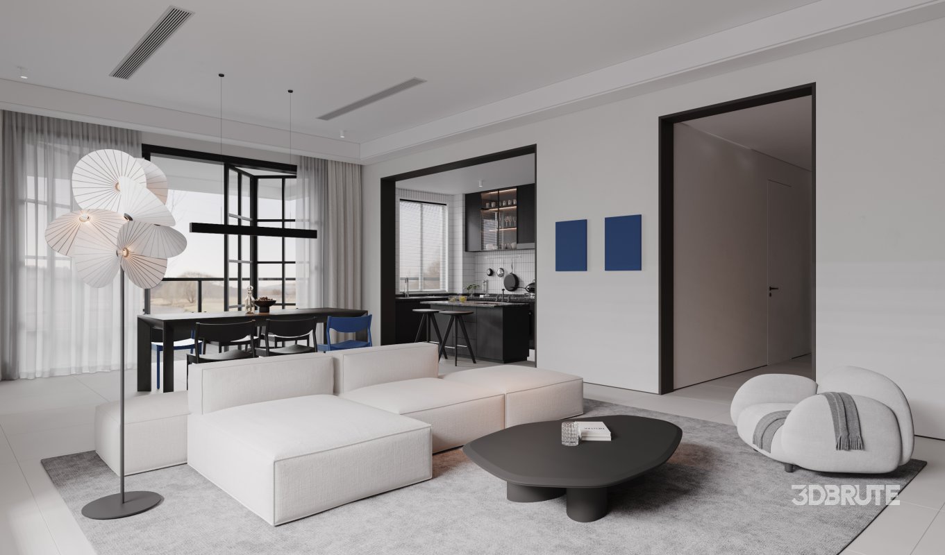 Living Room Dining Room Kitchen Image 14