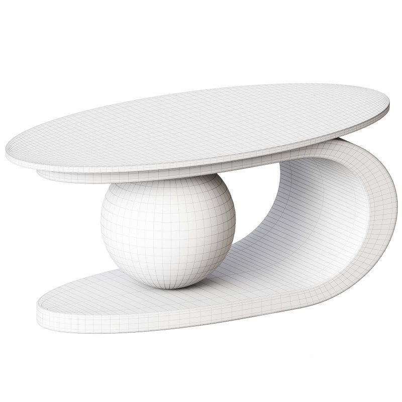 Oval White Coffee Table Low Furniture For Home Image 7