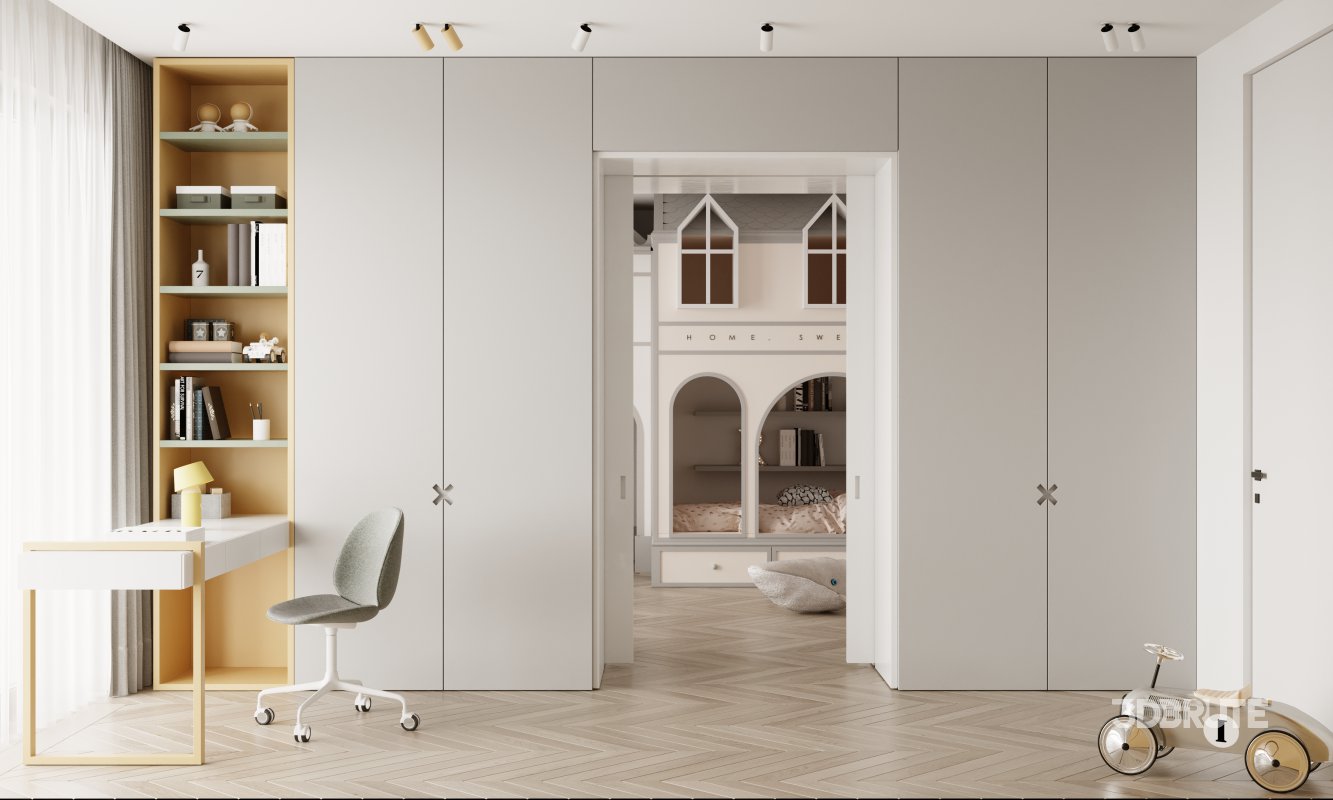 Children Bedroom interior scenes Image 9