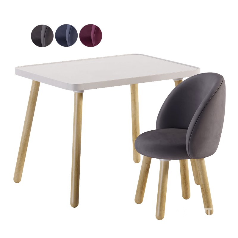 Table and chair childrens set Image 3