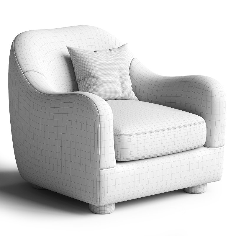 BACIO CREAM BOUCLE LOUNGE CHAIR Image 2