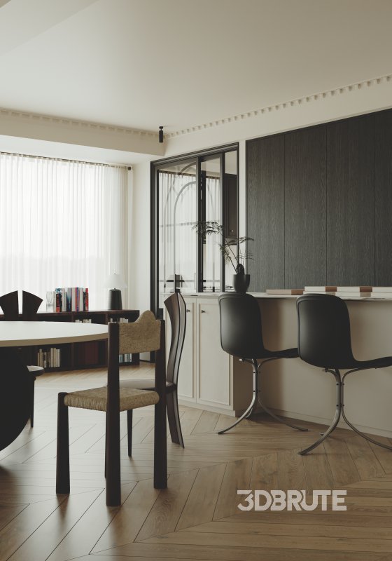 Living Room Dining Room Kitchen Image 3