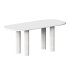 Pine Solid Wood Oval White Dining Table - Thumbnail 3
