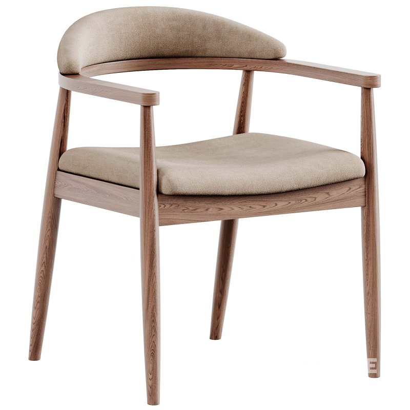Modrest Cohen Walnut Dining Chair Image 4
