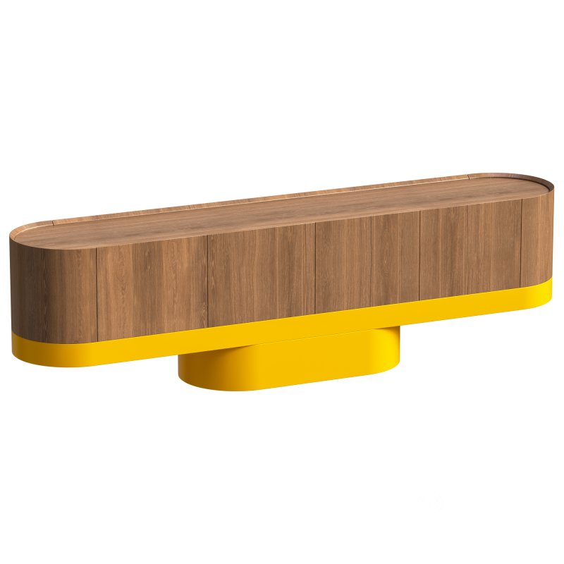 Wooden sideboard with doors Image 1