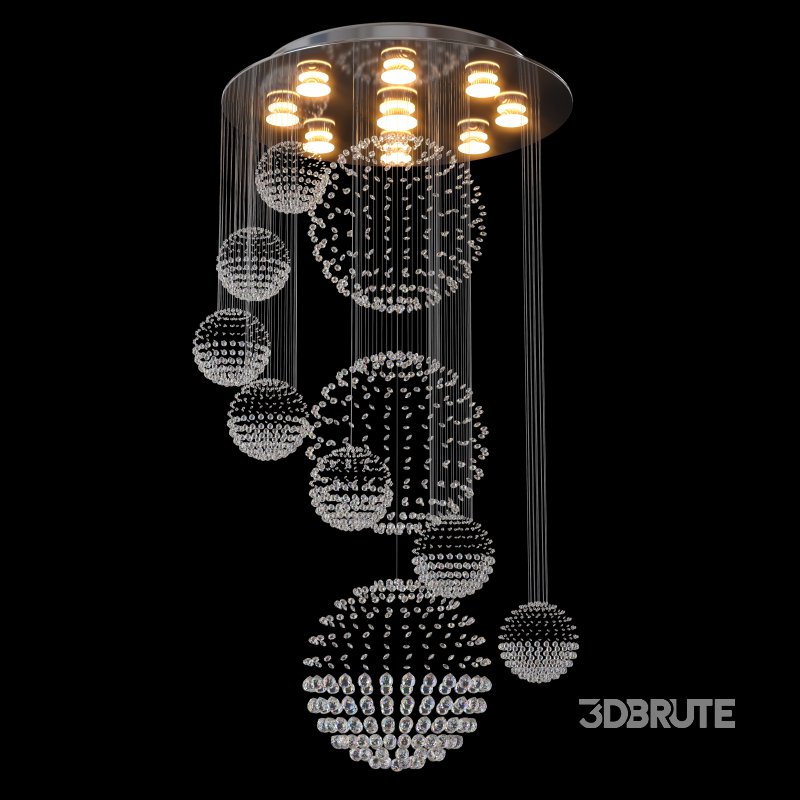 Siljoy Modern Foyer Chandeliers for High Ceiling Image 1