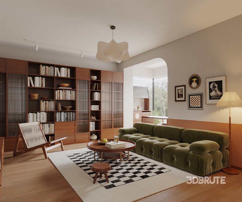 Living Room Dining Room Office Image 4