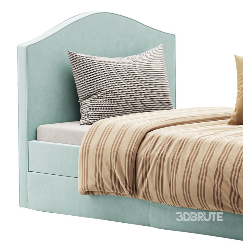 Upholstered bed frame Kilanda light beige Luroy Standard Single Image 12