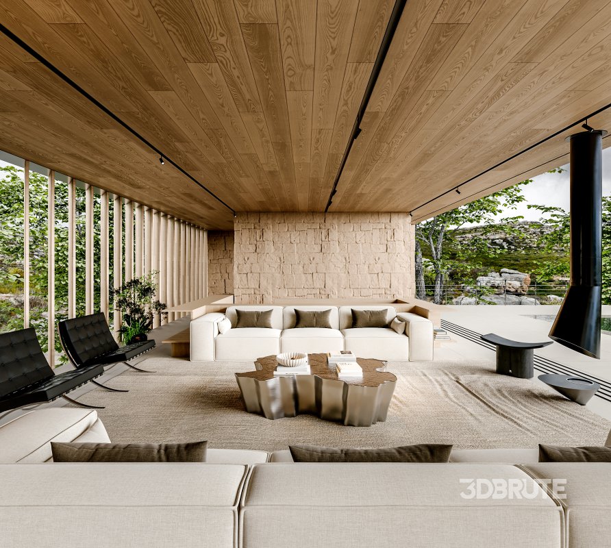 Living Room Dining Room Pool Image 6