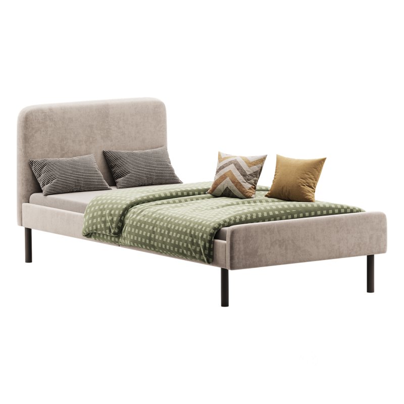 Upholstered bed frame Vissle dark grey Standard Single Image 3