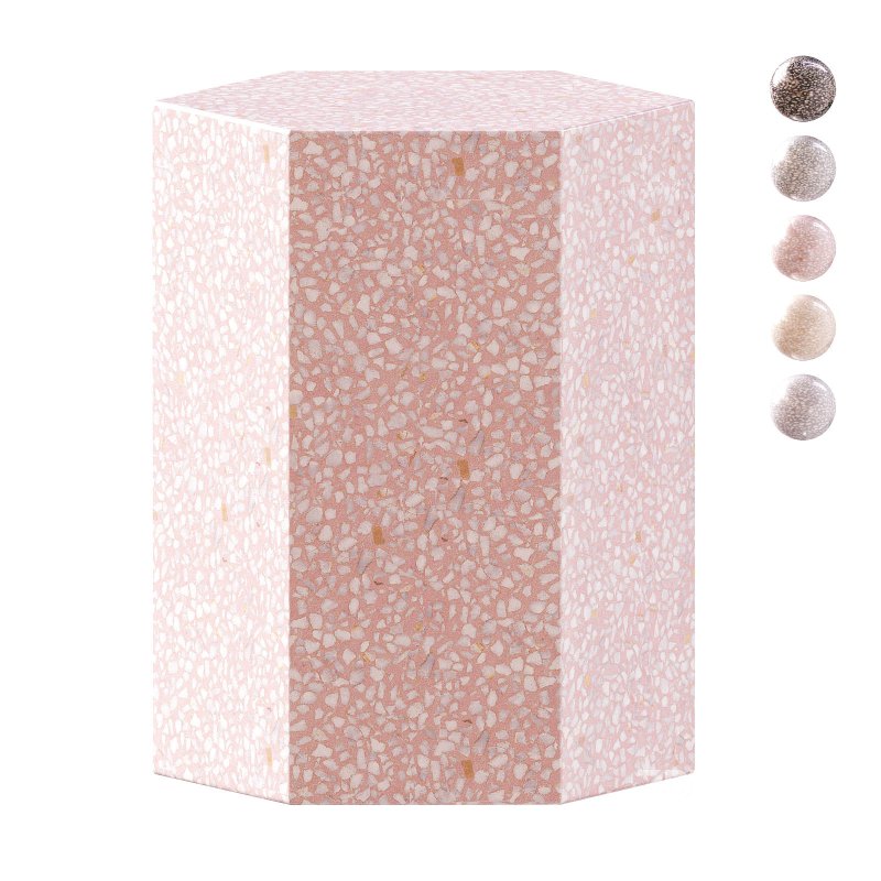 ZOÉ premium terrazzo pink end table Image 4