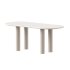 Pine Solid Wood Oval White Dining Table - Thumbnail 1