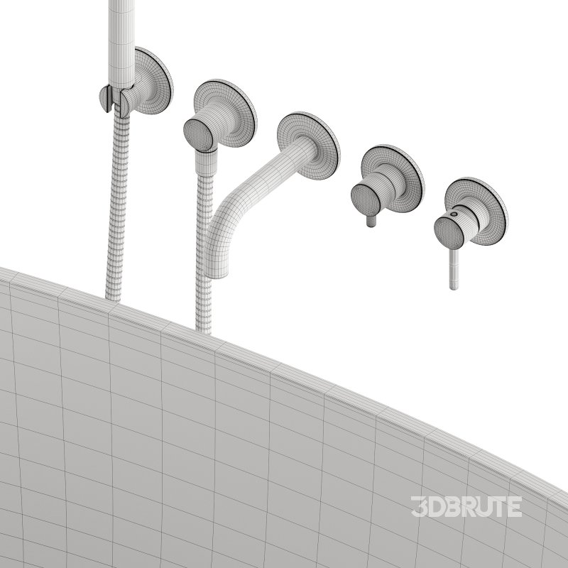 Y 5-Hole Bath Mixer and Shell Wanna by OMNIRES Image 7