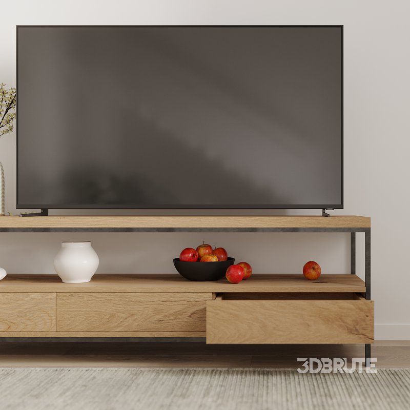 TV Stand 3 Drawers by mLOFT Image 7
