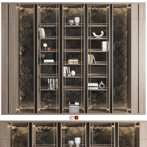 Wooden Rack Glass Decor