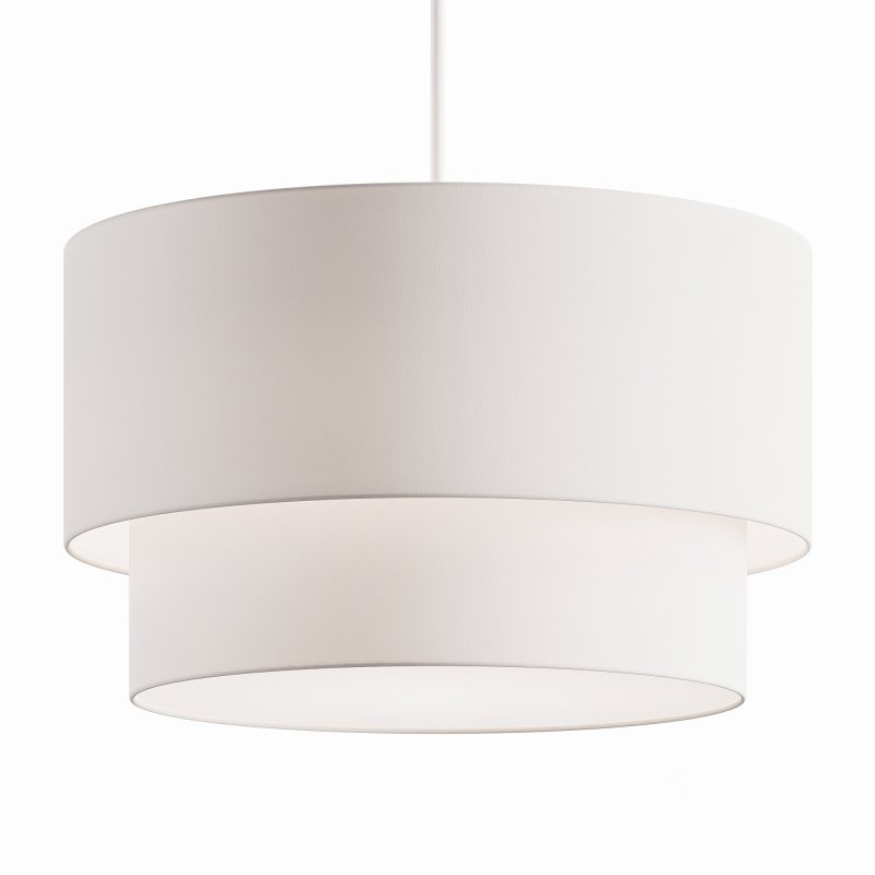 Modern Suspension Dual Drum Fabric Light Image 6