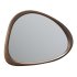 Asymmetrical Walnut Wood Mirror - Thumbnail 1