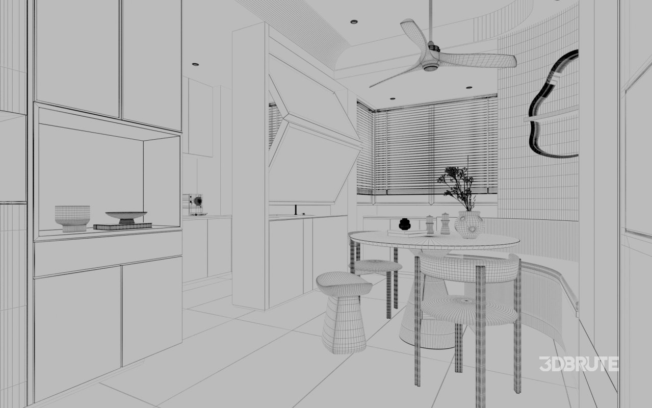 Living Room Dining Room Kitchen Image 6