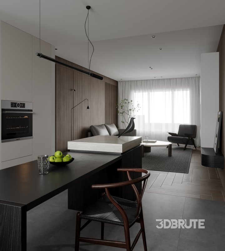 Living Room Dining Room Kitchen Image 4