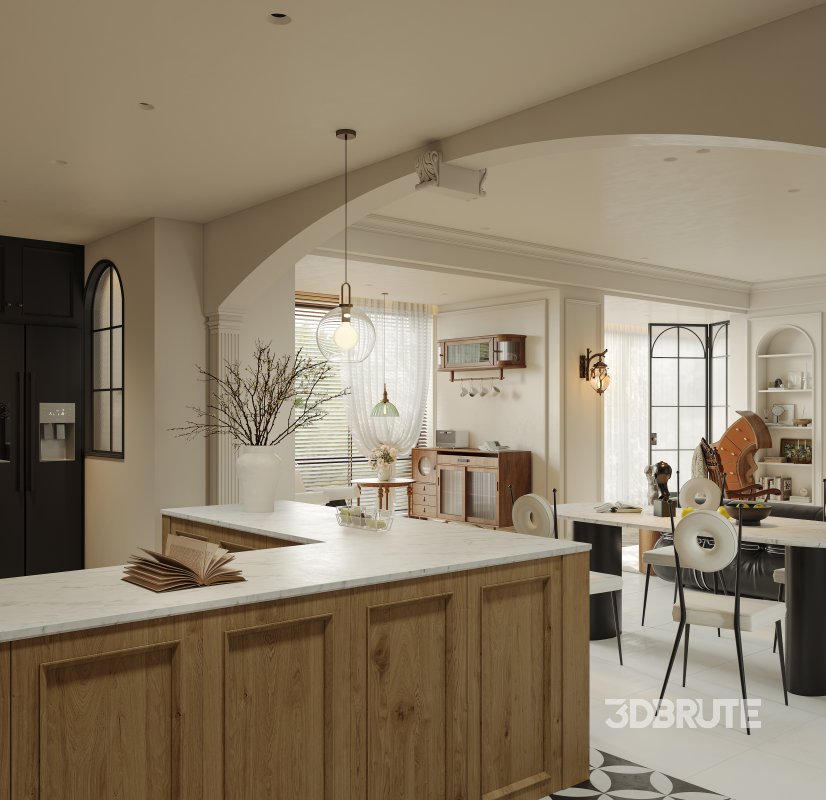 Living Room Dining Room Kitchen Image 10