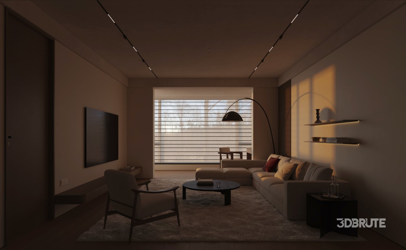 Living Room Dining Room Kitchen Image 17