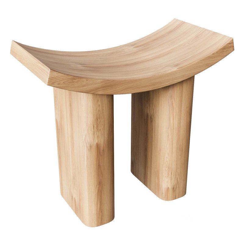 Designer wooden stool Image 1