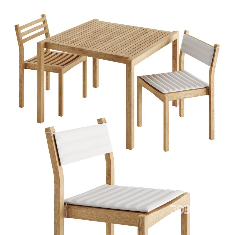 AH902 and AH501 Outdoor Dining Set by Carl Hansen Image 3