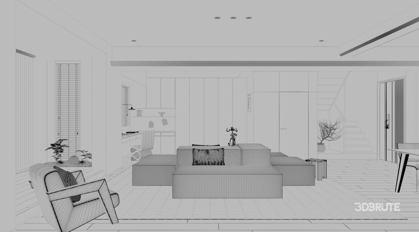 Living Room Dining Room Kitchen Image 2