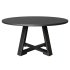 Uttermost Gidran Round Wood Rich Charcoal Black Dining Table - Thumbnail 3