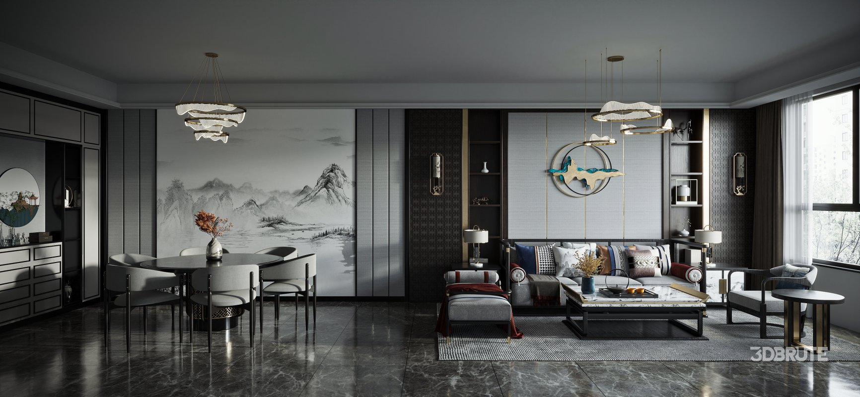 Chinese Living Room Dining Room Image 8