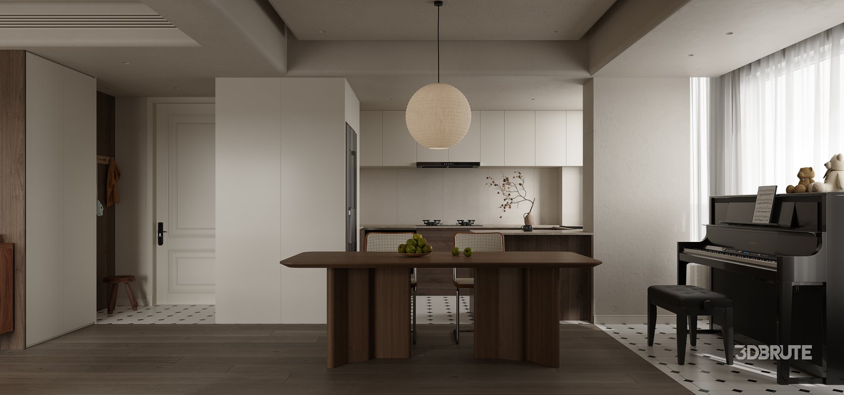 Living Room Dining Room Kitchen Image 13