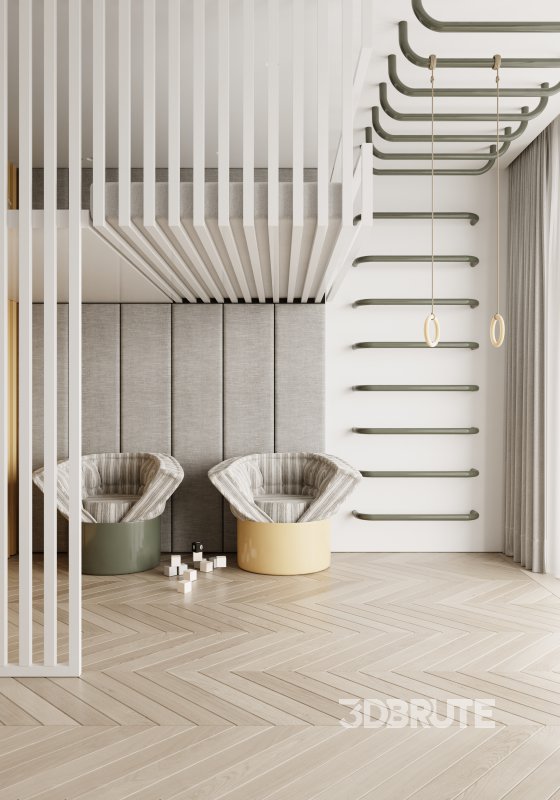 Children Bedroom interior scenes Image 11