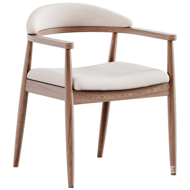 Modrest Cohen Walnut Dining Chair Image 3