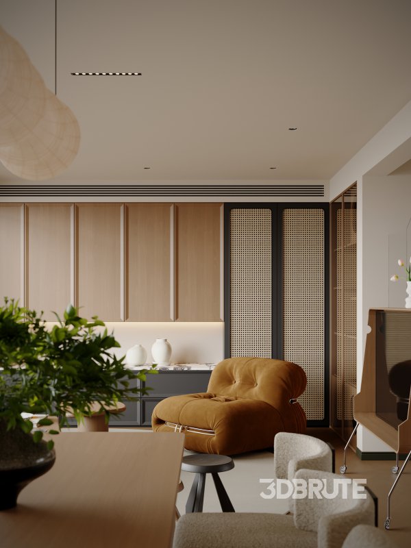 Living Room Dining Room Office Image 7