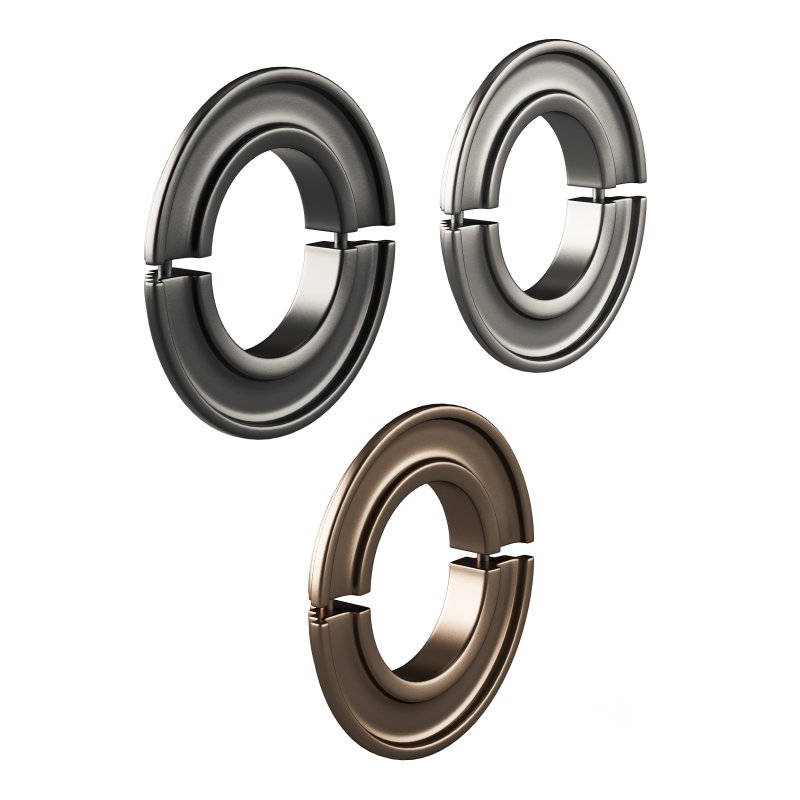 Black Radiator Pipe Flanges Aluminum Escutcheon Ring Plate Image 6